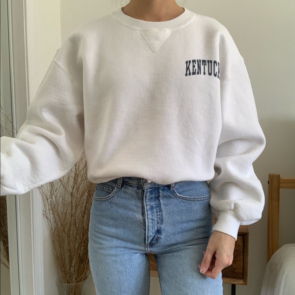 Vintage White Kentucky Russell Athletic Sweatshirt